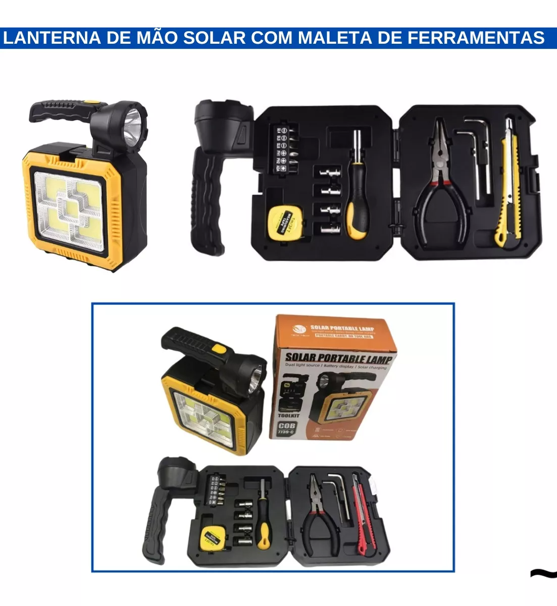 🌟🔦KIT HERRAMIENTAS, LINTERNA Y CARGADOR 🌟🔦