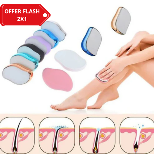 🎉¡OFFER FLASH! 2x1 🎉 DEPILADOR Y EXFOLIANTE DE CRISTAL REUTILIZABLE PORTÁTIL