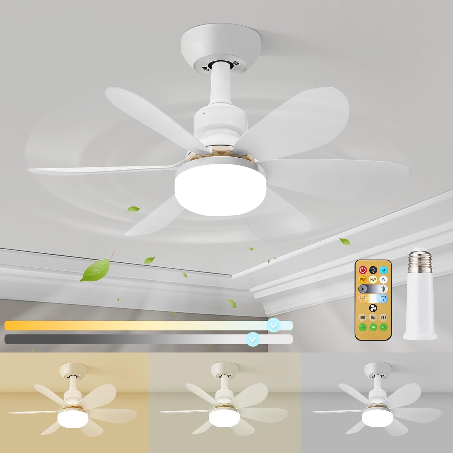Ventilador de Techo con Luz LED y Control Remoto
