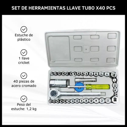 ‼️MÁSTER TOOL‼️ CAJA DE HERRAMIENTA (PORTÁTIL) DE 40 PIEZAS
