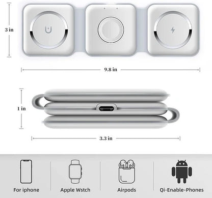 ⚡️AirCharge Fold Pro⚡️ Cargador inalámbrico plegable 3 en 1